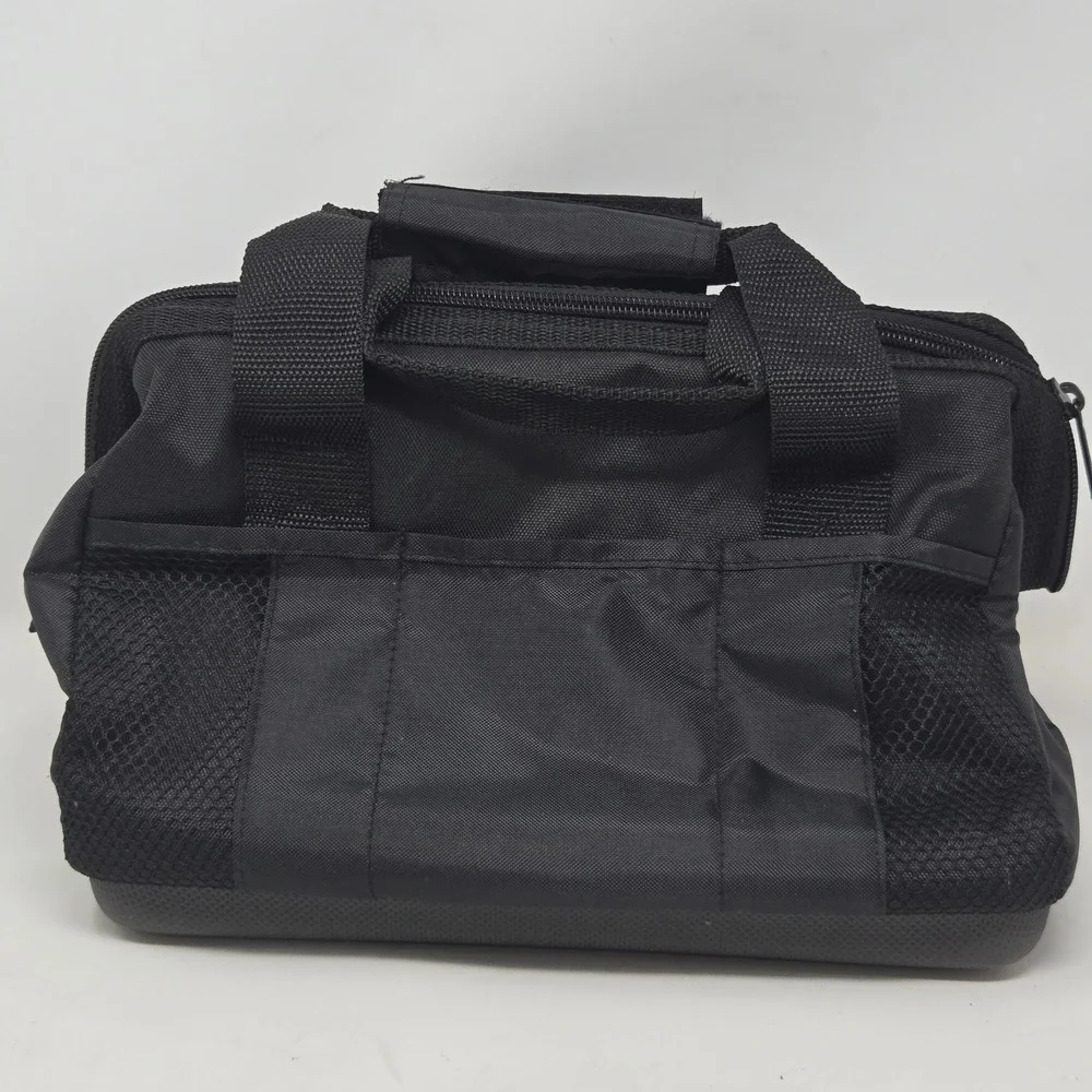 Snap-on Tools Insulated Lunch Bag Black Cooler Hard Bottom Mesh Pockets